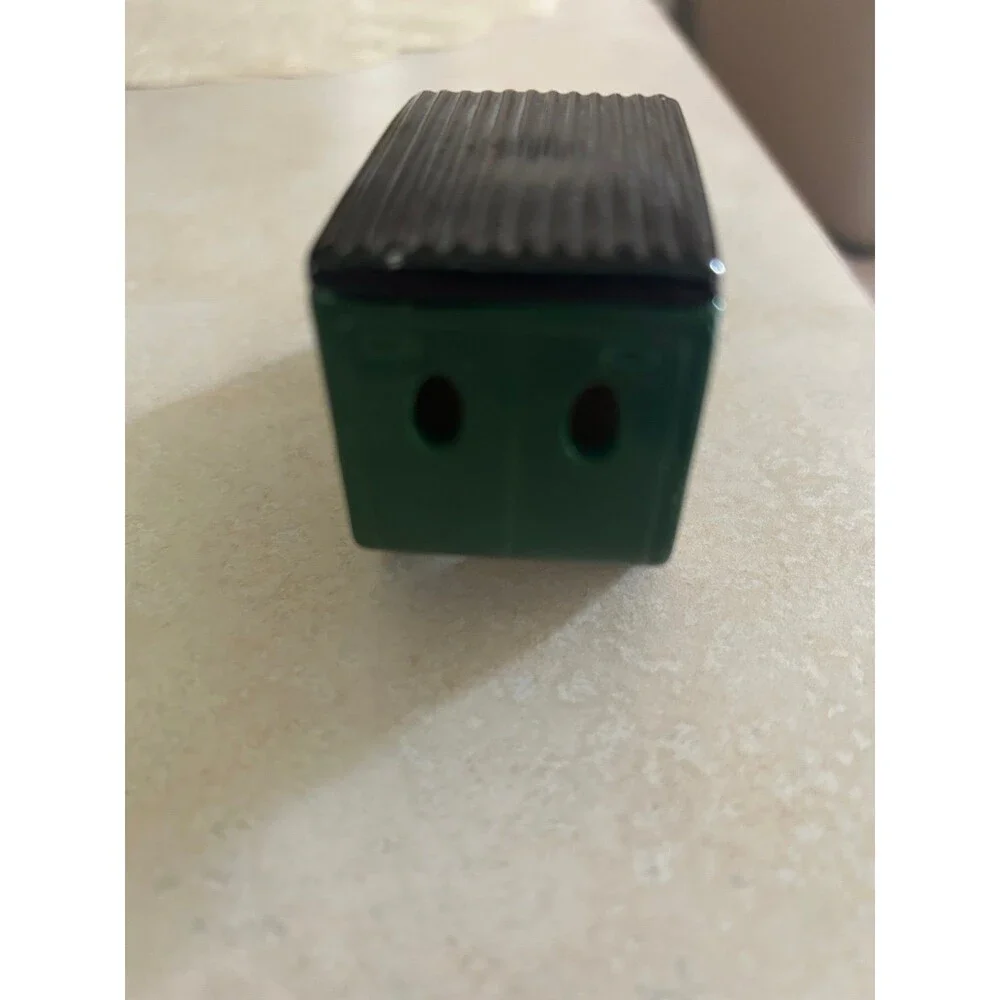 Christmas Village Accessory Green Antique Delivery Truck 5